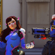The Overwatch heroes Dva and Soldier 76